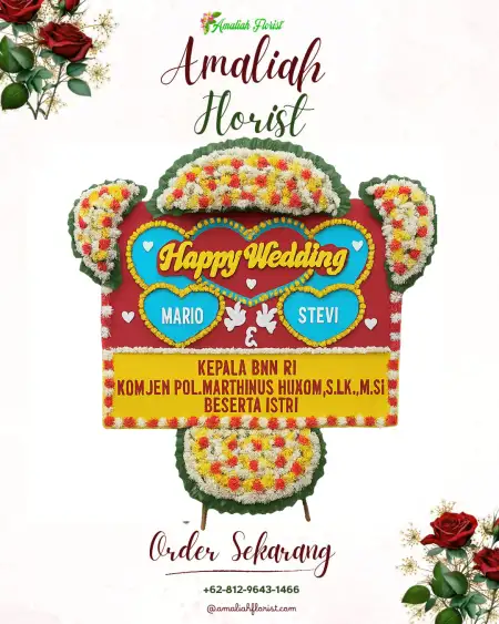 Papan Bunga Pernikahan Sukaragam
